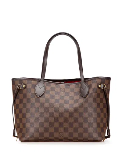 Pre-owned Louis Vuitton 2013 Damier Ebene Neverfull Pm Tote Bag In Brown