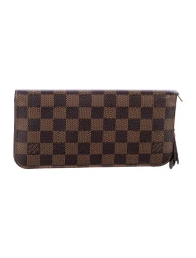 Pre-owned Louis Vuitton 2013 Damier Ebene Pattern Insolite Wallet In Brown