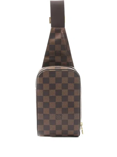 Pre-owned Louis Vuitton 2013 Damier Geronimos Body Bag In Brown