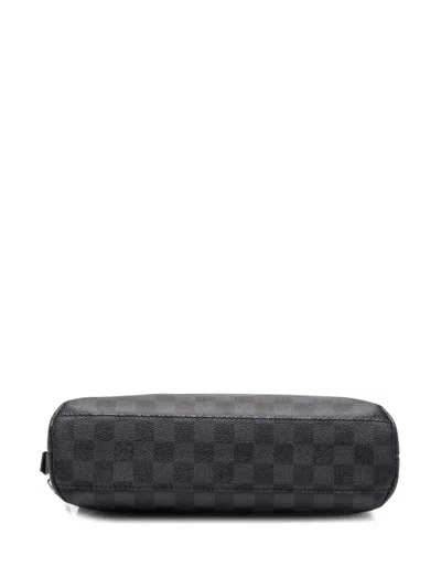 Pre-owned Louis Vuitton 2013 Damier Graphite Mick Pm Crossbody Bag In Black