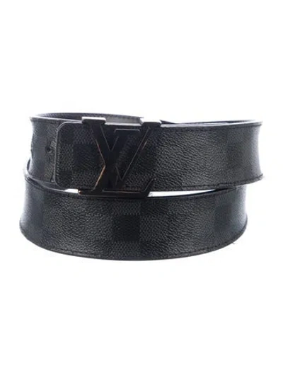Pre-owned Louis Vuitton 2013 Damier Graphite Pattern Belt In Black/grey