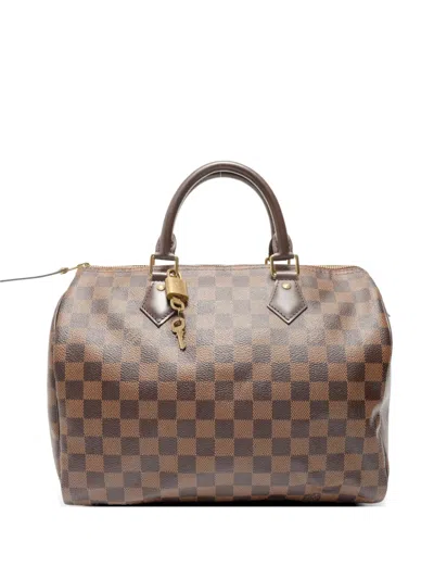 Pre-owned Louis Vuitton 2013 Damier Speedy Handbag In Brown