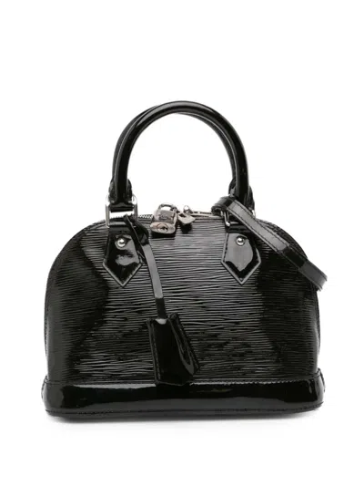 Pre-owned Louis Vuitton 2013 Electric Epi Alma Bb Satchel In Black