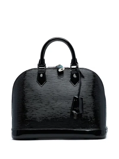 Pre-owned Louis Vuitton 2013 Electric Epi Alma Pm Handbag In Black