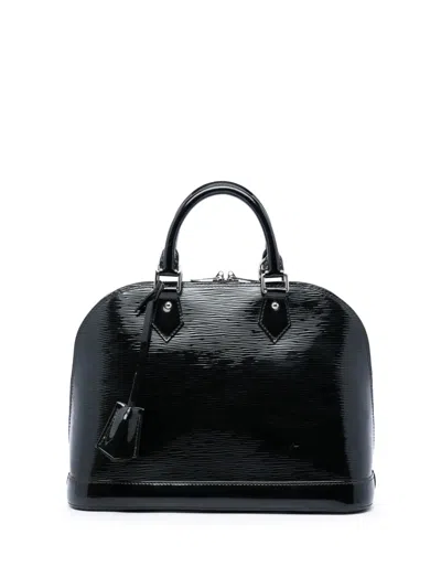 Pre-owned Louis Vuitton 2013 Electric Epi Alma Pm Handbag In Black