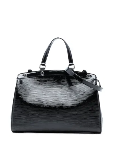 Pre-owned Louis Vuitton 2013 Electric Epi Brea Mm Satchel In Black