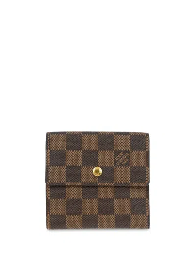 Pre-owned Louis Vuitton 2013 Elise Compact Wallet In Brown