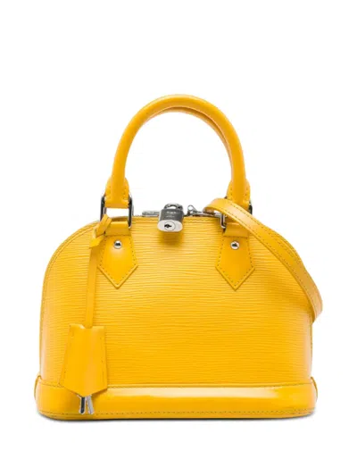 Pre-owned Louis Vuitton 2013 Epi Alma Bb Satchel In 黄色