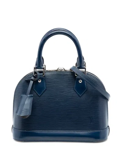 Pre-owned Louis Vuitton 2013 Epi Alma Bb Satchel In Blue