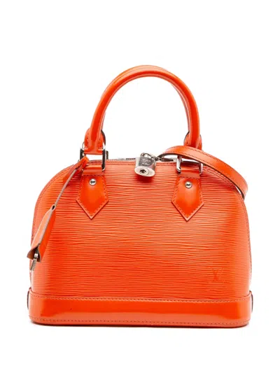 Pre-owned Louis Vuitton 2013 Epi Alma Bb Satchel In Orange