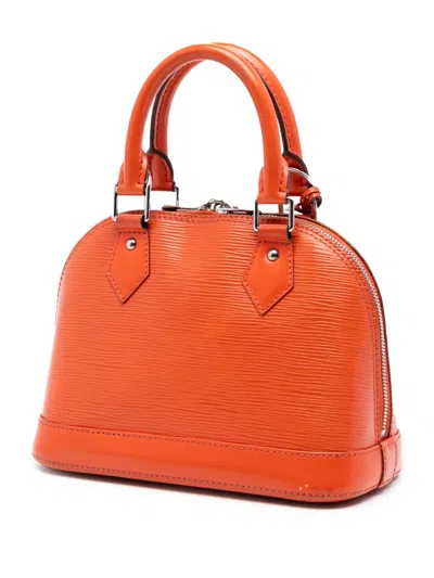 Pre-owned Louis Vuitton 2013 Epi Alma Bb Satchel In Orange