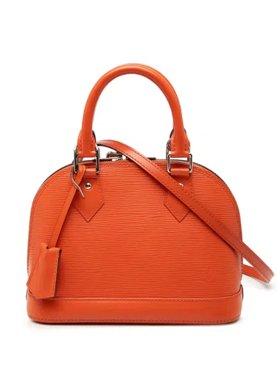 Pre-owned Louis Vuitton 2013 Epi Alma Bb Satchel In Orange
