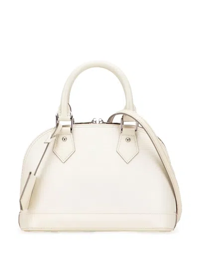 Pre-owned Louis Vuitton 2013 Epi Alma Bb Satchel In White