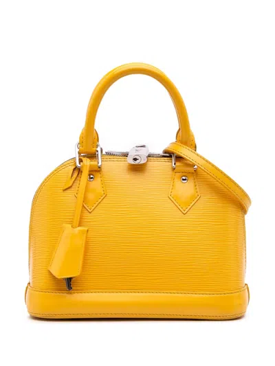 Pre-owned Louis Vuitton 2013 Epi Alma Bb Satchel In Yellow