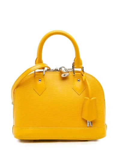 Pre-owned Louis Vuitton 2013 Epi Alma Bb Satchel In Yellow