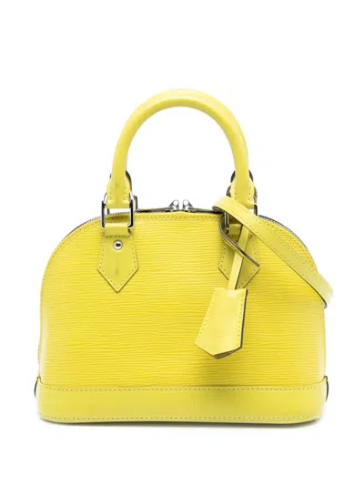 Pre-owned Louis Vuitton 2013 Epi Alma Bb Satchel In Yellow