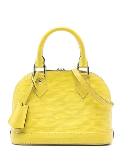 Pre-owned Louis Vuitton 2013 Epi Alma Bb Satchel In Yellow