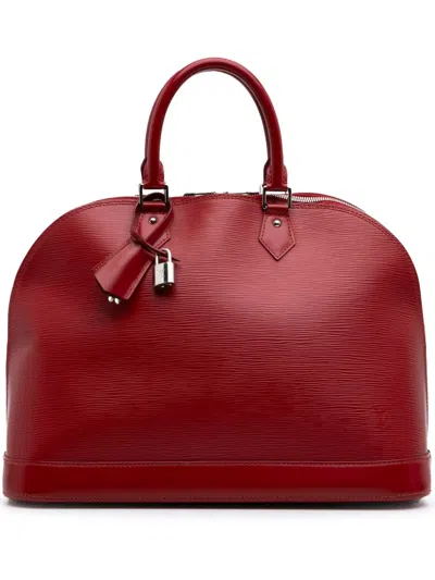 Pre-owned Louis Vuitton 2013 Epi Alma Gm Handbag In Red