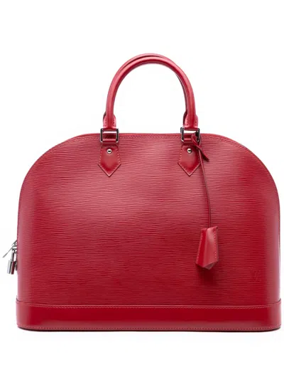 Pre-owned Louis Vuitton 2013 Epi Alma Gm Handbag In Red