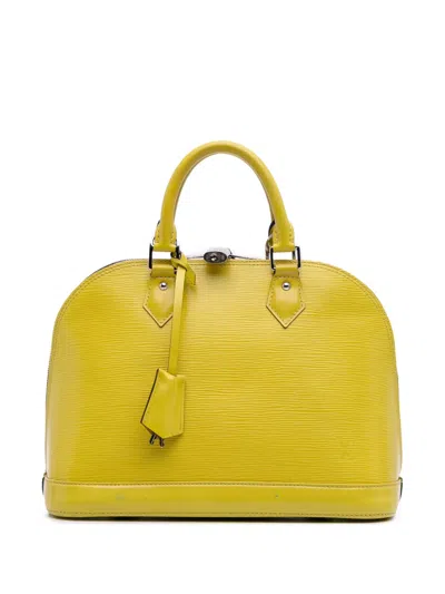 Pre-owned Louis Vuitton 2013 Epi Alma Pm Handbag In Yellow
