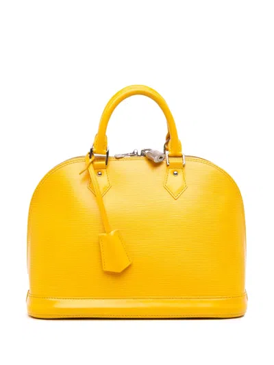 Pre-owned Louis Vuitton 2013 Epi Alma Pm Handbag In Yellow