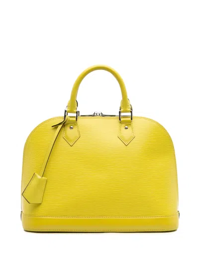 Pre-owned Louis Vuitton 2013 Epi Alma Pm Handbag In Yellow