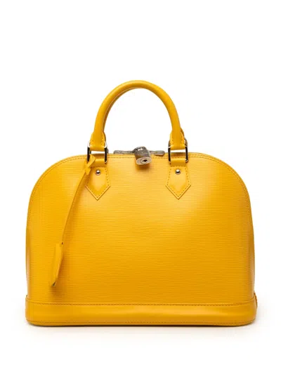Pre-owned Louis Vuitton 2013 Epi Alma Pm Handbag In Yellow