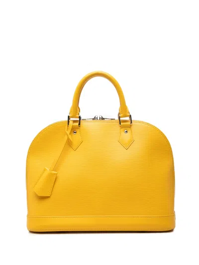 Pre-owned Louis Vuitton 2013 Epi Alma Pm Handbag In Yellow