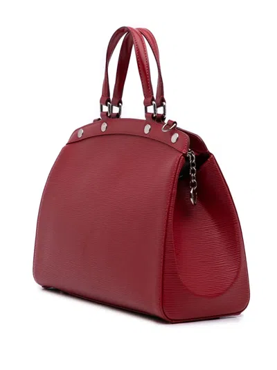 Pre-owned Louis Vuitton 2013 Epi Brea Mm Satchel In Red