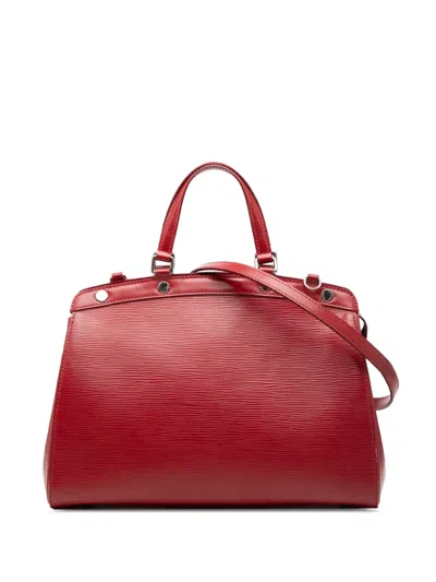 Pre-owned Louis Vuitton 2013 Epi Brea Mm Satchel In Red