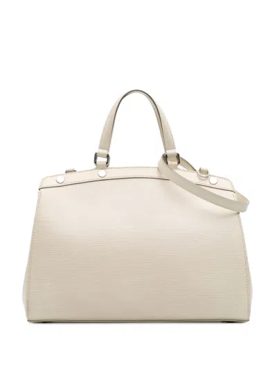 Pre-owned Louis Vuitton 2013 Epi Brea Mm Satchel In White