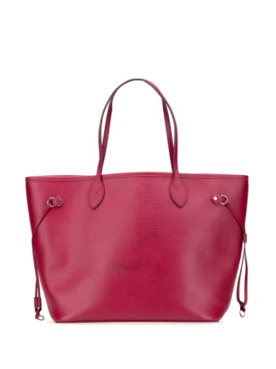 Pre-owned Louis Vuitton 2013 Epi Neverfull Mm Tote Bag In Pink