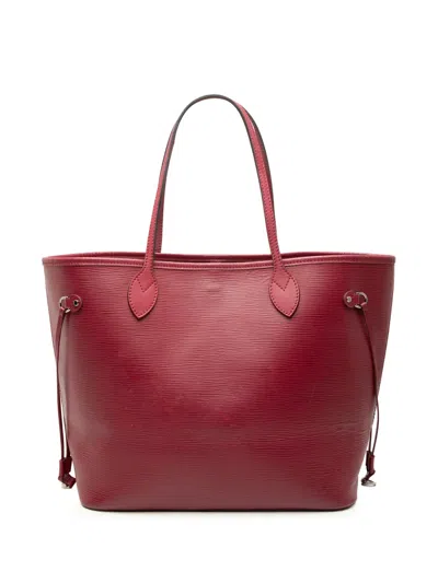 Pre-owned Louis Vuitton 2013 Epi Neverfull Mm Tote Bag In Red