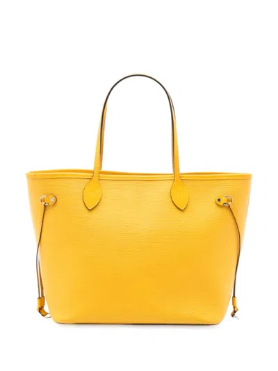 Pre-owned Louis Vuitton 2013 Epi Neverfull Mm Tote Bag In Yellow