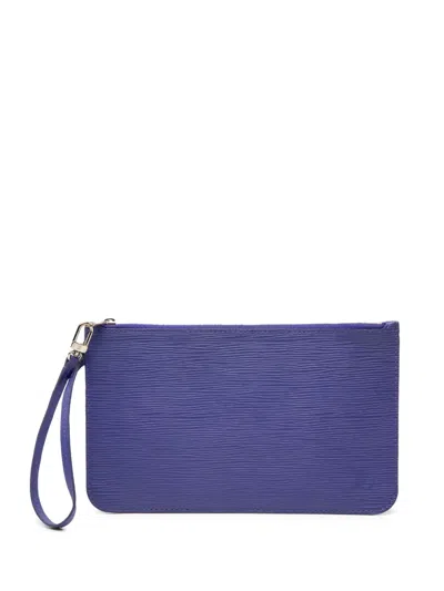 Pre-owned Louis Vuitton 2013 Epi Neverfull Pouch In Purple