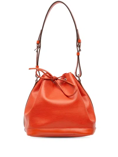 Pre-owned Louis Vuitton 2013 Epi Petit Noe Bucket Bag In Orange