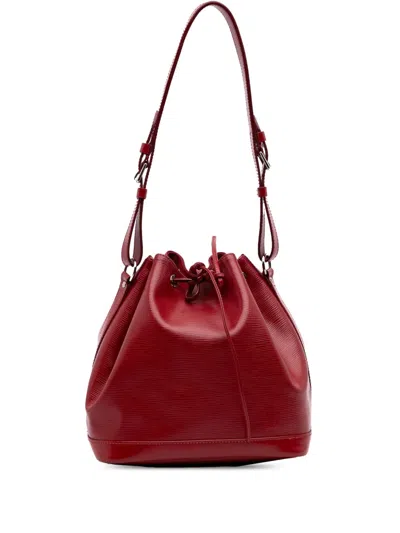 Pre-owned Louis Vuitton 2013 Epi Petit Noe Bucket Bag In Red