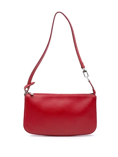 Pre-owned Louis Vuitton 2013 Epi Pochette Accessoires Shoulder Bag In Red