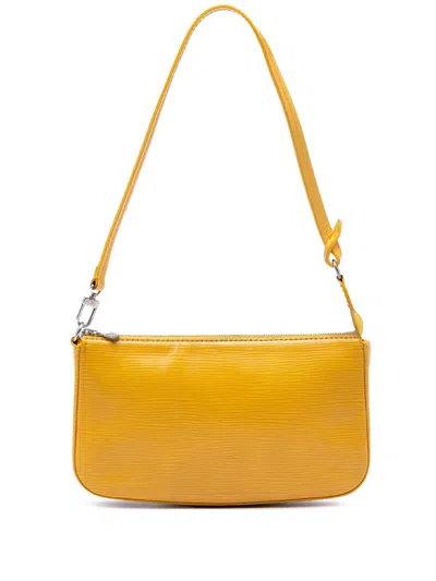 Pre-owned Louis Vuitton 2013 Epi Pochette Accessoires Shoulder Bag In Yellow