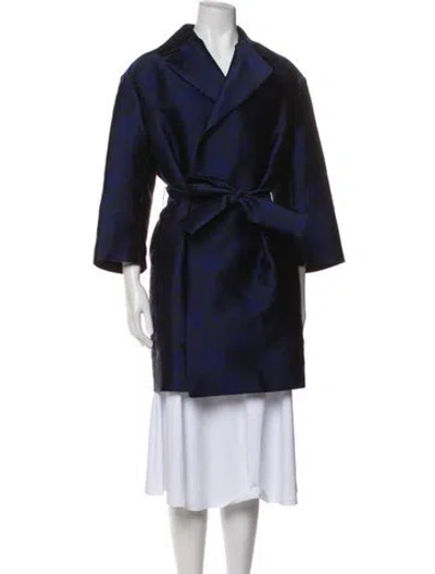 Pre-owned Louis Vuitton 2013 Faux Fur Coat In Blue