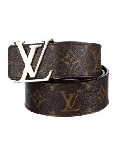 Pre-owned Louis Vuitton 2013 Initiales Reversible 40mm Belt In Brown