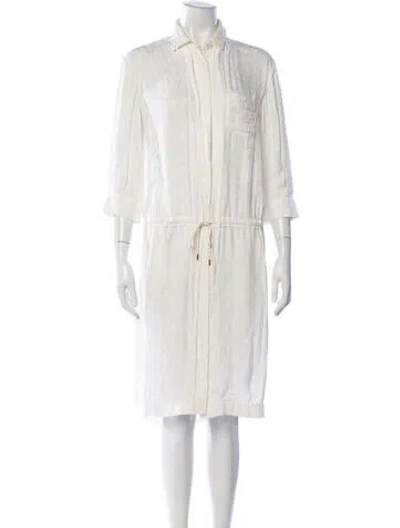 Pre-owned Louis Vuitton 2013 Knee-length Dress In White