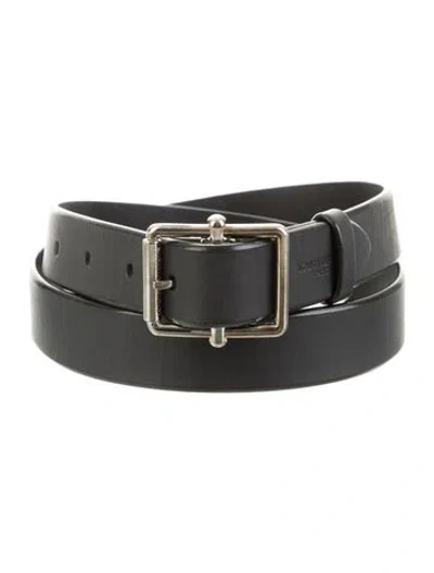 Pre-owned Louis Vuitton 2013 Leather Belt In Black