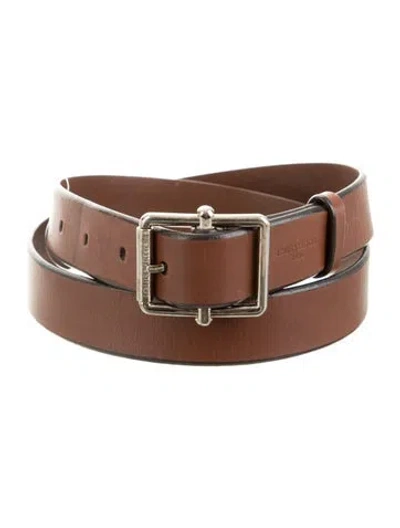 Pre-owned Louis Vuitton 2013 Leather Belt In Brown