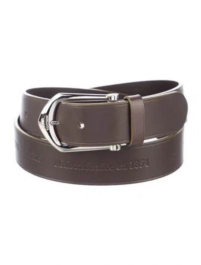 Pre-owned Louis Vuitton 2013 Leather Belt In Brown