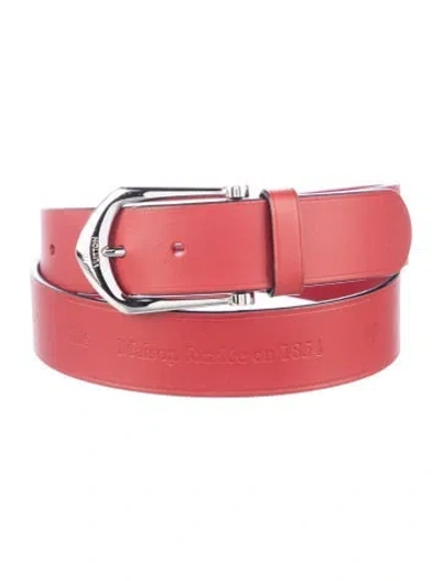 Pre-owned Louis Vuitton 2013 Leather Belt In Red