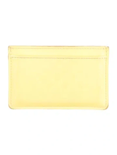 Pre-owned Louis Vuitton 2013 Leather Card Holder In Yellow