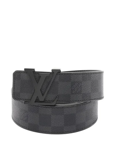 Pre-owned Louis Vuitton 2013 Lv Damier Belt In Black