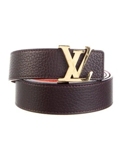 Pre-owned Louis Vuitton 2013 Lv Initiales 30mm Reversible Waist Belt Belt In Purple