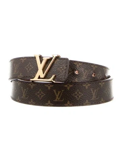Pre-owned Louis Vuitton 2013 Lv Monogram Belt In Brown